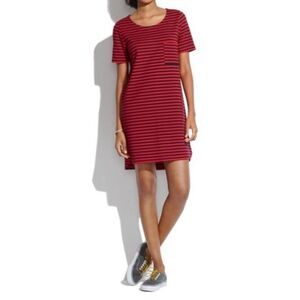 Madewell Striped Stretch‎ T-Shirt Mini Dress Size Small (H6)